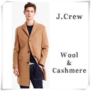 J.CREW Ludlow Wool and Cashmere Blend Quilted Lined Classic Coat Camel Tan 36S